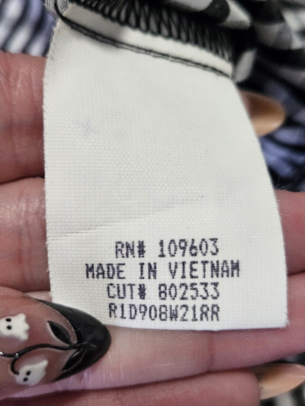 0207 Rabbit Rabbit Rabbit Designs Gingham Dress Black White Size 12 Retro Fall - Picture 9 of 14